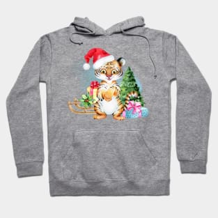 New Year Symbol - Tiger, Christmas Tiger Hoodie